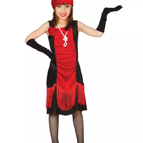 Photo du produit Déguisement cabaret rouge et noir fille