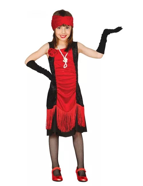 Photo du produit Déguisement cabaret rouge et noir fille