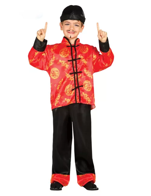 Photo du produit Déguisement chinois rouge garçon
