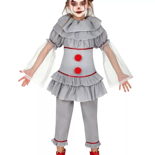 Photo du produit Déguisement clown assassin gris fille