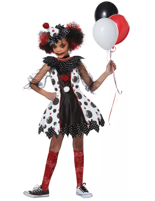 Photo du produit Déguisement clown effrayant luxe fille