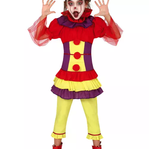 Photo du produit Déguisement clown maléfique multicolore fille