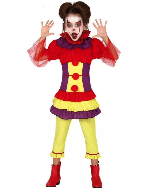 Photo du produit Déguisement clown maléfique multicolore fille