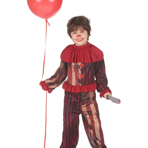 Photo du produit Déguisement clown terrifiant rouge garçon
