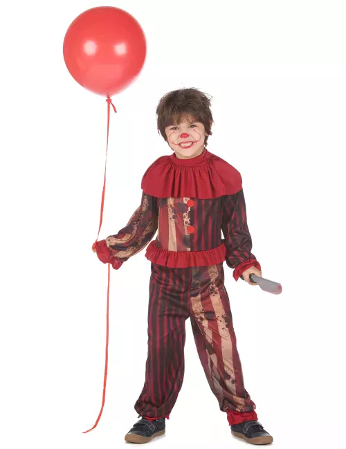 Photo du produit Déguisement clown terrifiant rouge garçon