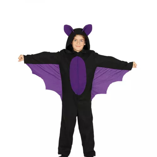 Photo du produit Déguisement combinaison chauve-souris noir et violet garçon