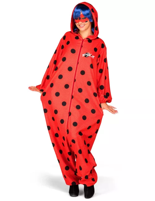 Photo du produit Combinaison avec perruque Ladybug adulte