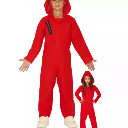 Photo du produit Déguisement combinaison rouge voleur enfant