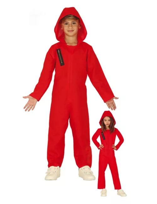 Photo du produit Déguisement combinaison rouge voleur enfant