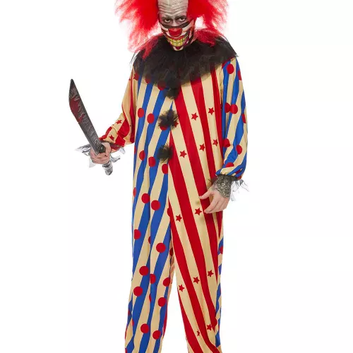 Photo du produit Déguisement creepy clown bicolore homme
