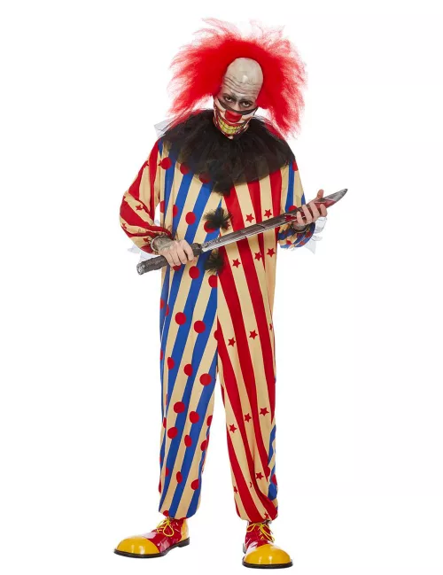 Photo du produit Déguisement creepy clown bicolore homme