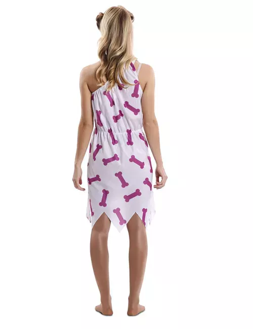 Photo du produit Déguisement dame des cavernes rose femme
