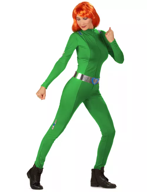 Photo du produit Déguisement espionne de choc vert femme
