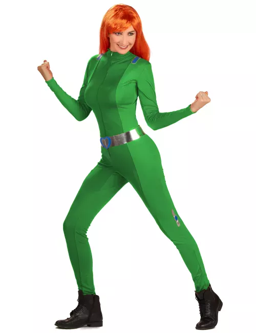 Photo du produit Déguisement espionne de choc vert femme