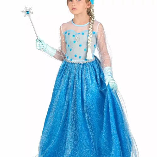 Photo du produit Déguisement et accessoires de princesse des glaces bleue fille