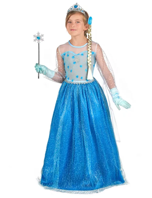 Photo du produit Déguisement et accessoires de princesse des glaces bleue fille