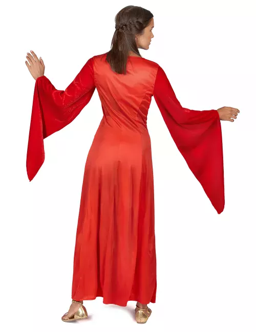 Photo du produit Déguisement médiéval rouge effet velours femme