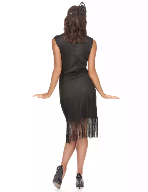Photo du produit Déguisement grande taille robe Charleston noire femme