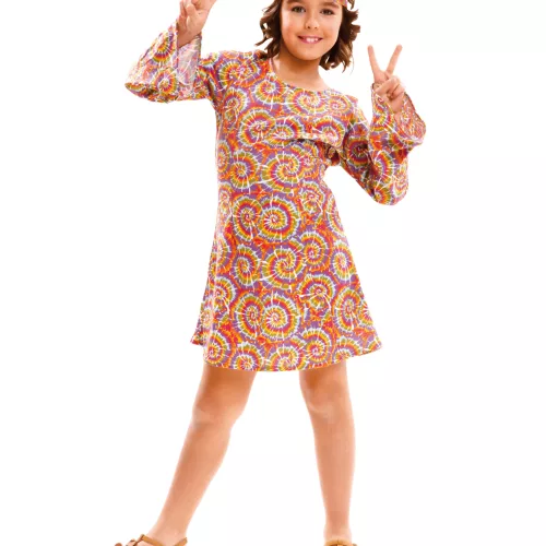 Photo du produit Déguisement hippie psychédélique fille