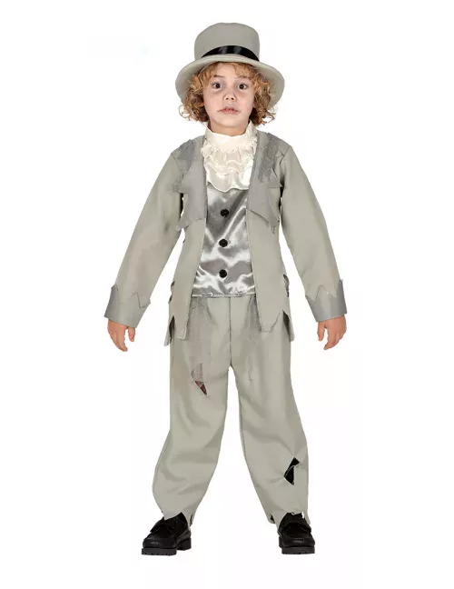 Photo du produit Déguisement jeune marié fantôme gris garçon