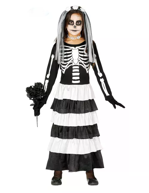 Photo du produit Déguisement jeune mariée squelette fille