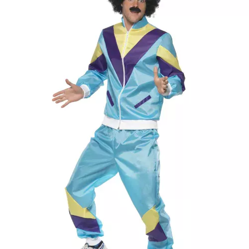 Photo du produit Déguisement jogging bleu années 80 adulte