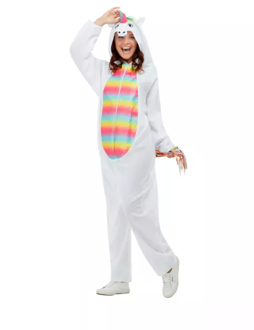 Photo du produit Déguisement licorne blanche et multicolore adulte