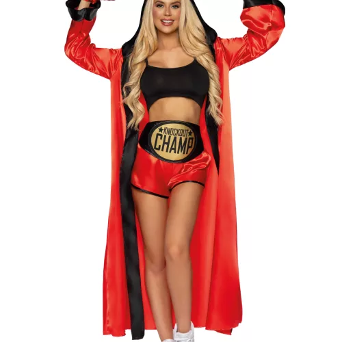 Photo du produit Déguisement luxe boxeuse rouge femme