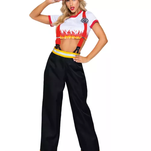 Photo du produit Déguisement luxe pantalon pompier femme
