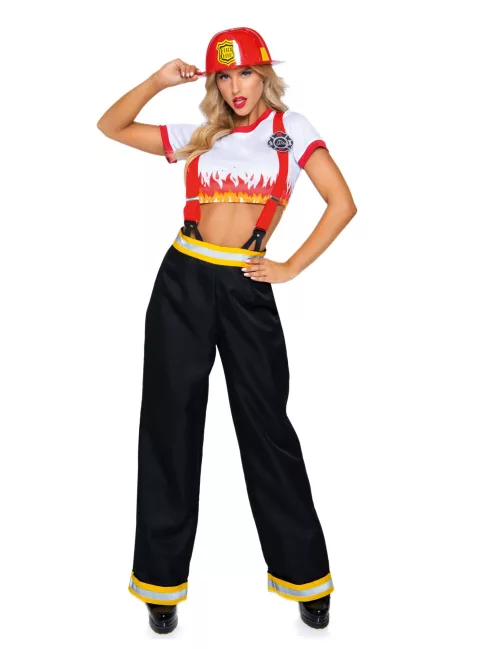 Photo du produit Déguisement luxe pantalon pompier femme