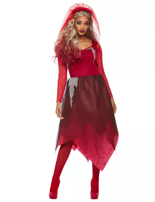 Photo du produit Déguisement mariée rouge femme