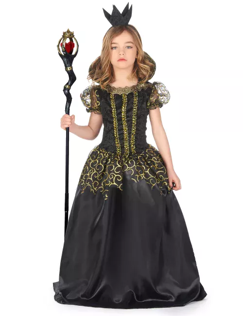 Photo du produit Déguisement méchante reine noire fille