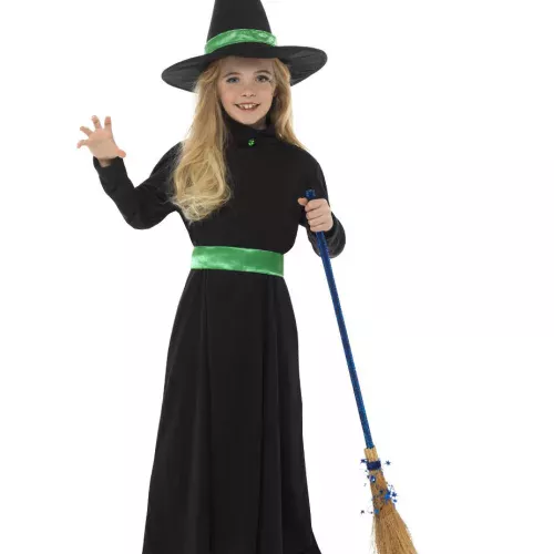 Photo du produit Déguisement petite sorcière verte fille