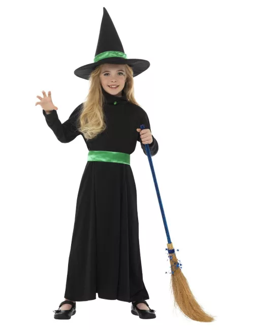 Photo du produit Déguisement petite sorcière verte fille