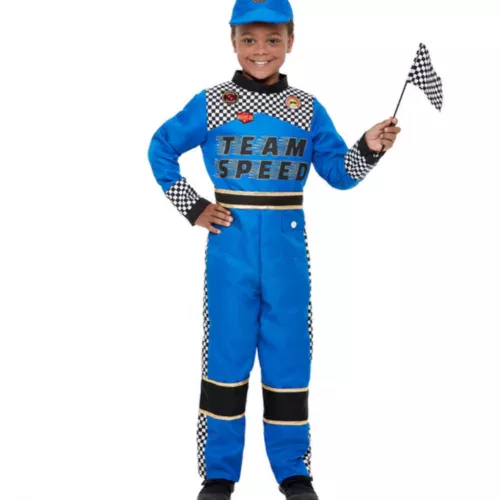 Photo du produit Déguisement pilote de formule 1 bleu garçon