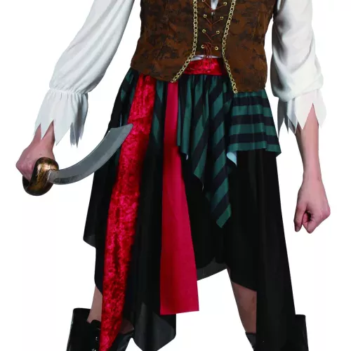 Photo du produit Déguisement pirate rayé bleu et noir femme