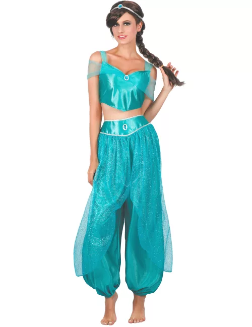 Photo du produit Déguisement princesse arabe bleu femme