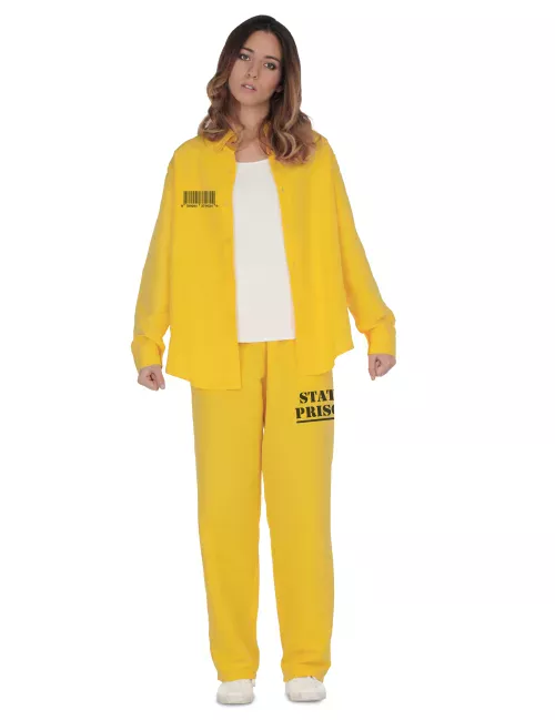Photo du produit Déguisement prisonnière jaune femme