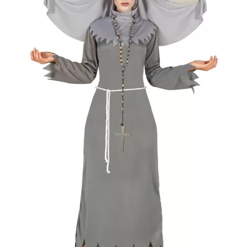 Photo du produit Déguisement religieuse possédée grise femme Halloween
