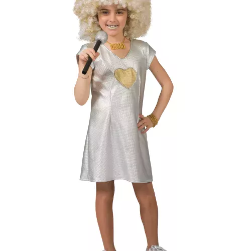 Photo du produit Déguisement robe argent disco fille