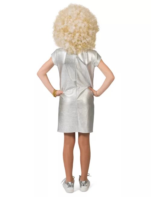 Photo du produit Déguisement robe argent disco fille