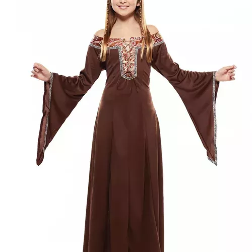 Photo du produit Déguisement robe dame médiéval brune enfant