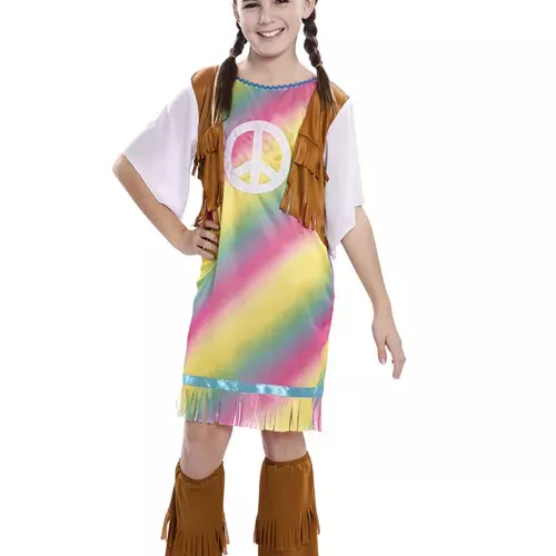 Photo du produit Déguisement robe hippie arc-en-ciel fille