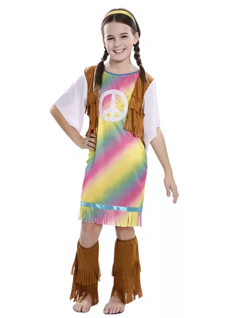 Photo du produit Déguisement robe hippie arc-en-ciel fille