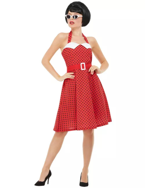 Photo du produit Déguisement rockabilly 50's rouge femme