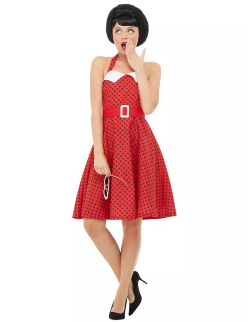 Photo du produit Déguisement rockabilly 50's rouge femme