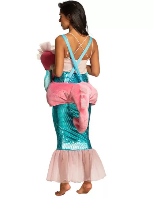 Photo du produit Déguisement sirène à dos d'hippocampe rose adulte