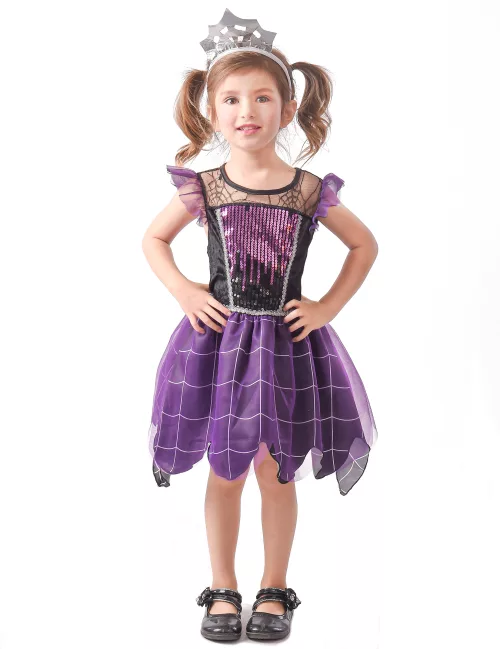 Photo du produit Déguisement sorcière violette fille