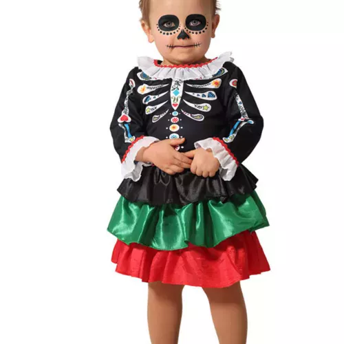 Photo du produit Déguisement squelette Dia de los muertos bébé fille