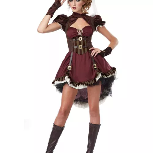 Photo du produit Déguisement steampunk bordeaux luxe femme